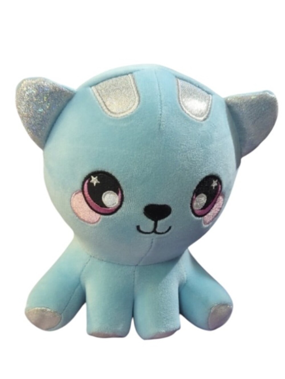 Squeezamals 3Deez Maisie Cat Plush Blue Slow Rise Memory Foam Stuffed Animal